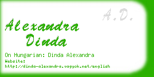 alexandra dinda business card